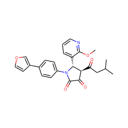 COc1ncccc1[C@@H]1[C@@H](C(=O)CC(C)C)C(=O)C(=O)N1c1ccc(-c2ccoc2)cc1 ZINC000169695858