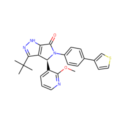 COc1ncccc1[C@H]1c2c(C(C)(C)C)n[nH]c2C(=O)N1c1ccc(-c2ccsc2)cc1 ZINC000096177230