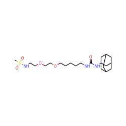CS(=O)(=O)NCCOCCOCCCCCNC(=O)NC12CC3CC(CC(C3)C1)C2 ZINC000028712043