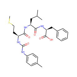 CSCC[C@H](NC(=O)Nc1ccc(C)cc1)C(=O)N[C@@H](CC(C)C)C(=O)N[C@@H](Cc1ccccc1)C(=O)O ZINC000025973993