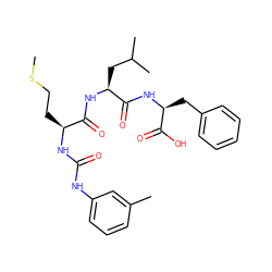 CSCC[C@H](NC(=O)Nc1cccc(C)c1)C(=O)N[C@@H](CC(C)C)C(=O)N[C@@H](Cc1ccccc1)C(=O)O ZINC000025969411