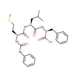 CSCC[C@H](NC(=O)Nc1ccccc1)C(=O)N[C@@H](CC(C)C)C(=O)N[C@@H](Cc1ccccc1)C(=O)O ZINC000013746819