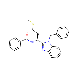 CSCC[C@H](NC(=O)c1ccccc1)c1nc2ccccc2n1Cc1ccccc1 ZINC000012371849