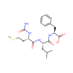 CSCC[C@H](NC(N)=O)C(=O)N[C@@H](CC(C)C)C(=O)N[C@@H](Cc1ccccc1)C(=O)O ZINC000013746803