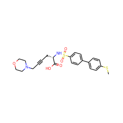 CSc1ccc(-c2ccc(S(=O)(=O)N[C@@H](CC#CCN3CCOCC3)C(=O)O)cc2)cc1 ZINC000013862470