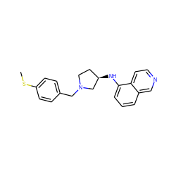 CSc1ccc(CN2CC[C@@H](Nc3cccc4cnccc34)C2)cc1 ZINC000114335082