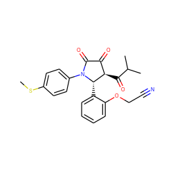 CSc1ccc(N2C(=O)C(=O)[C@@H](C(=O)C(C)C)[C@@H]2c2ccccc2OCC#N)cc1 ZINC000169696449