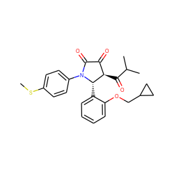 CSc1ccc(N2C(=O)C(=O)[C@@H](C(=O)C(C)C)[C@@H]2c2ccccc2OCC2CC2)cc1 ZINC000169696740