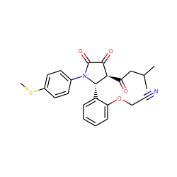 CSc1ccc(N2C(=O)C(=O)[C@@H](C(=O)CC(C)C)[C@@H]2c2ccccc2OCC#N)cc1 ZINC000169696457