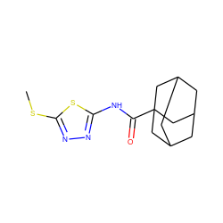 CSc1nnc(NC(=O)C23CC4CC(CC(C4)C2)C3)s1 ZINC000004086670