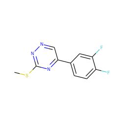 CSc1nncc(-c2ccc(F)c(F)c2)n1 ZINC000000197690