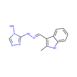 Cc1[nH]c2ccccc2c1/C=N/Nc1nncn1N ZINC000005531692