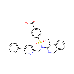 Cc1c(N(Cc2ccc(-c3ccccc3)cn2)S(=O)(=O)c2ccc(C(=O)O)cc2)ncc2ccccc12 ZINC000204359475