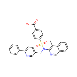 Cc1c(N(Cc2ccc(-c3ccccc3)nc2)S(=O)(=O)c2ccc(C(=O)O)cc2)ncc2ccccc12 ZINC000204348807