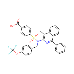 Cc1c(N(Cc2ccc(OC(F)(F)F)cc2)S(=O)(=O)c2ccc(C(=O)O)cc2)nc(-c2ccccc2)c2ccccc12 ZINC000473200945