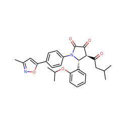 Cc1cc(-c2ccc(N3C(=O)C(=O)[C@@H](C(=O)CC(C)C)[C@@H]3c3ccccc3OC(C)C)cc2)on1 ZINC000169695970