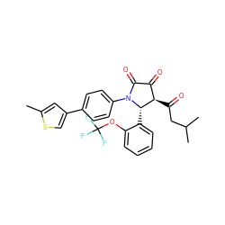 Cc1cc(-c2ccc(N3C(=O)C(=O)[C@@H](C(=O)CC(C)C)[C@@H]3c3ccccc3OC(F)(F)F)cc2)cs1 ZINC000169696002
