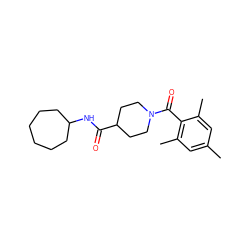 Cc1cc(C)c(C(=O)N2CCC(C(=O)NC3CCCCCC3)CC2)c(C)c1 ZINC000082158052