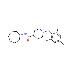 Cc1cc(C)c(CN2CCC(C(=O)NC3CCCCCC3)CC2)c(C)c1 ZINC000082158053