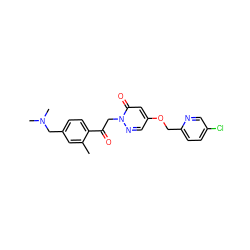 Cc1cc(CN(C)C)ccc1C(=O)Cn1ncc(OCc2ccc(Cl)cn2)cc1=O ZINC000169711466