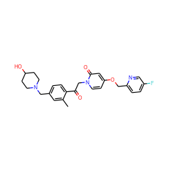 Cc1cc(CN2CCC(O)CC2)ccc1C(=O)Cn1ccc(OCc2ccc(F)cn2)cc1=O ZINC000169711391