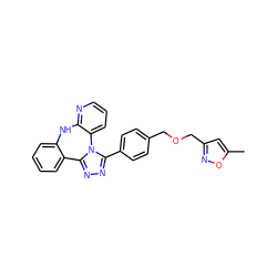 Cc1cc(COCc2ccc(-c3nnc4n3-c3cccnc3Nc3ccccc3-4)cc2)no1 ZINC000096174117