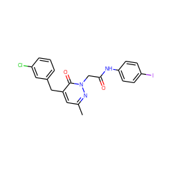 Cc1cc(Cc2cccc(Cl)c2)c(=O)n(CC(=O)Nc2ccc(I)cc2)n1 ZINC000096271783
