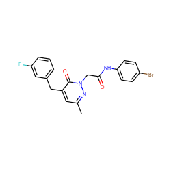 Cc1cc(Cc2cccc(F)c2)c(=O)n(CC(=O)Nc2ccc(Br)cc2)n1 ZINC000096271795
