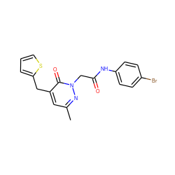 Cc1cc(Cc2cccs2)c(=O)n(CC(=O)Nc2ccc(Br)cc2)n1 ZINC000096271822