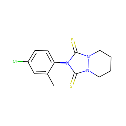 Cc1cc(Cl)ccc1-n1c(=S)n2n(c1=S)CCCC2 ZINC000103282646