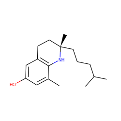 Cc1cc(O)cc2c1N[C@@](C)(CCCC(C)C)CC2 ZINC000299854651