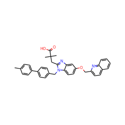 Cc1ccc(-c2ccc(Cn3c(CC(C)(C)C(=O)O)nc4cc(OCc5ccc6ccccc6n5)ccc43)cc2)cc1 ZINC000226111343