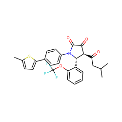 Cc1ccc(-c2ccc(N3C(=O)C(=O)[C@@H](C(=O)CC(C)C)[C@@H]3c3ccccc3OC(F)(F)F)cc2)s1 ZINC000169695850