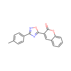 Cc1ccc(-c2noc(-c3cc4ccccc4oc3=O)n2)cc1 ZINC000000386262
