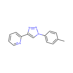 Cc1ccc(-n2cc(-c3ccccn3)nn2)cc1 ZINC000072159748