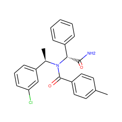 Cc1ccc(C(=O)N([C@H](C)c2cccc(Cl)c2)[C@@H](C(N)=O)c2ccccc2)cc1 ZINC001772656936