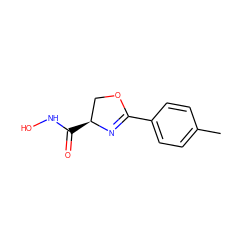 Cc1ccc(C2=N[C@@H](C(=O)NO)CO2)cc1 ZINC000013474876