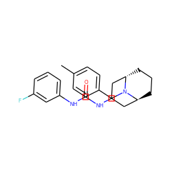 Cc1ccc(CN2[C@H]3CCC[C@H]2CC(NC(=O)Nc2cccc(F)c2)C3)cc1 ZINC000001370614