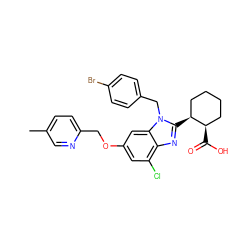 Cc1ccc(COc2cc(Cl)c3nc([C@H]4CCCC[C@H]4C(=O)O)n(Cc4ccc(Br)cc4)c3c2)nc1 ZINC000218295948