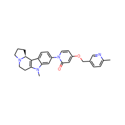 Cc1ccc(COc2ccn(-c3ccc4c5c(n(C)c4c3)CCN3CCC[C@@H]53)c(=O)c2)cn1 ZINC000113109338