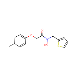 Cc1ccc(OCC(=O)N(O)Cc2cccs2)cc1 ZINC001772640984