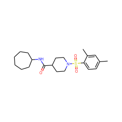 Cc1ccc(S(=O)(=O)N2CCC(C(=O)NC3CCCCCC3)CC2)c(C)c1 ZINC000015617582