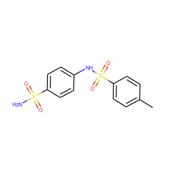 Cc1ccc(S(=O)(=O)Nc2ccc(S(N)(=O)=O)cc2)cc1 ZINC000000261104