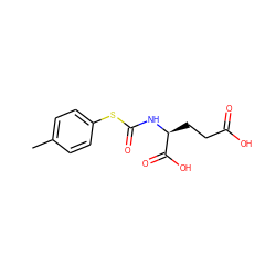 Cc1ccc(SC(=O)N[C@@H](CCC(=O)O)C(=O)O)cc1 ZINC000013795341