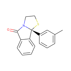 Cc1cccc([C@]23SCCN2C(=O)c2ccccc23)c1 ZINC000003871749
