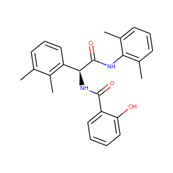 Cc1cccc([C@H](NC(=O)c2ccccc2O)C(=O)Nc2c(C)cccc2C)c1C ZINC000071333081