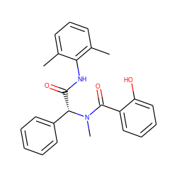 Cc1cccc(C)c1NC(=O)[C@@H](c1ccccc1)N(C)C(=O)c1ccccc1O ZINC000000994939