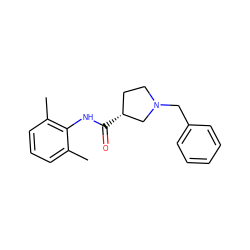 Cc1cccc(C)c1NC(=O)[C@@H]1CCN(Cc2ccccc2)C1 ZINC000038440539