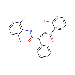 Cc1cccc(C)c1NC(=O)[C@H](NC(=O)c1ccccc1O)c1ccccc1 ZINC000000787615