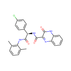 Cc1cccc(C)c1NC(=O)[C@H](NC(=O)c1nc2ccccc2[nH]c1=O)c1ccc(Cl)cc1 ZINC000071341036